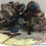 chocolate blueberry ice cream crepe