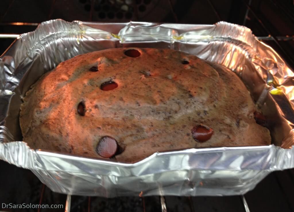 blondies in the oven