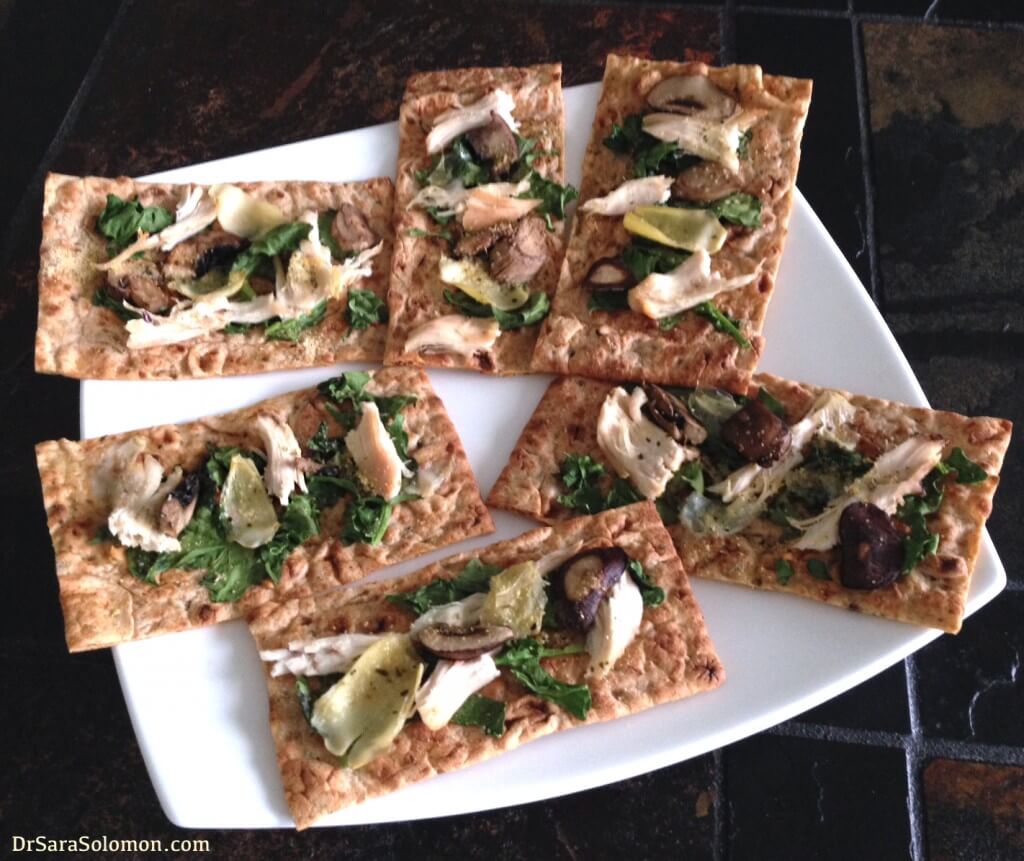 chicken artichoke flatbread