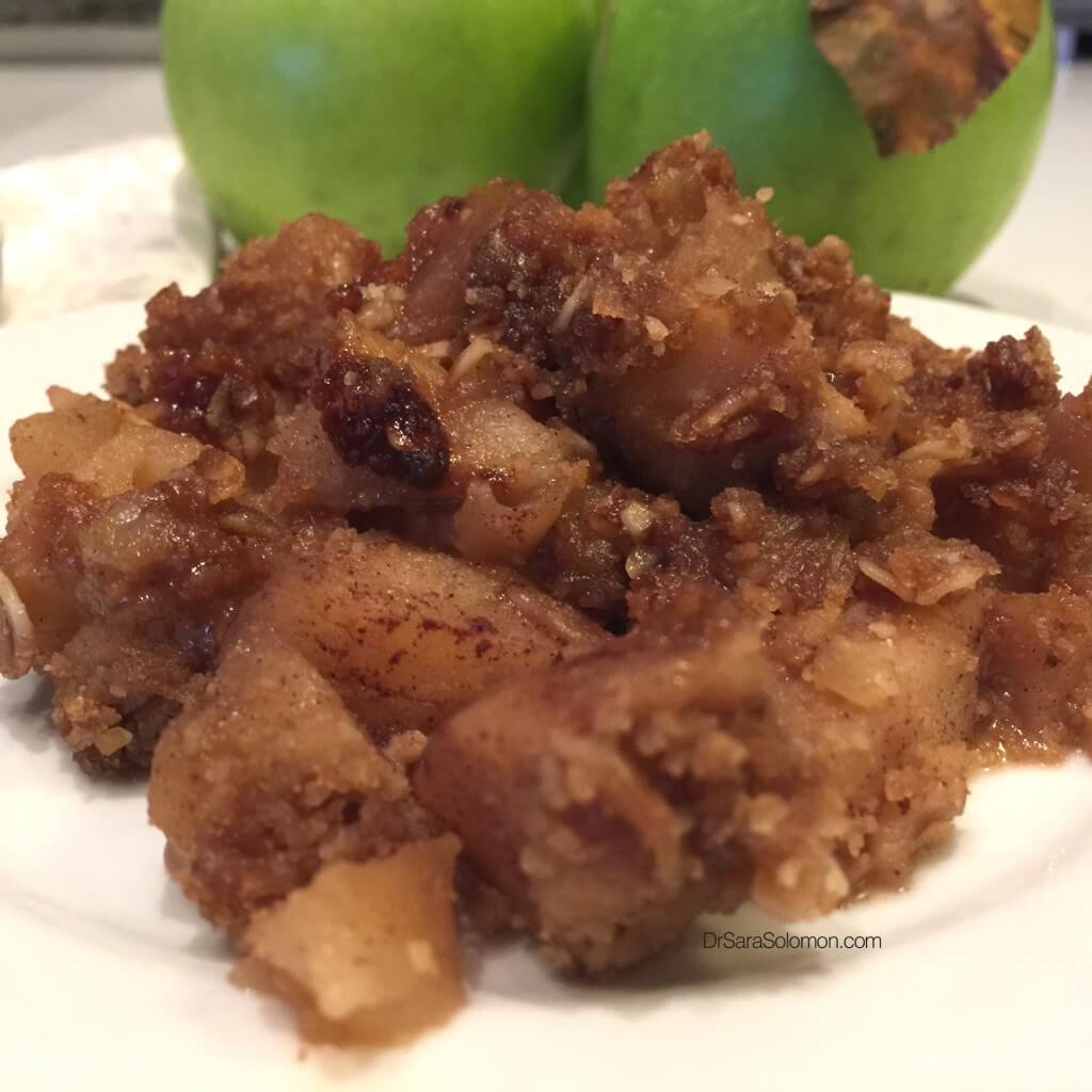 healthy slow cooker apple crisp 1