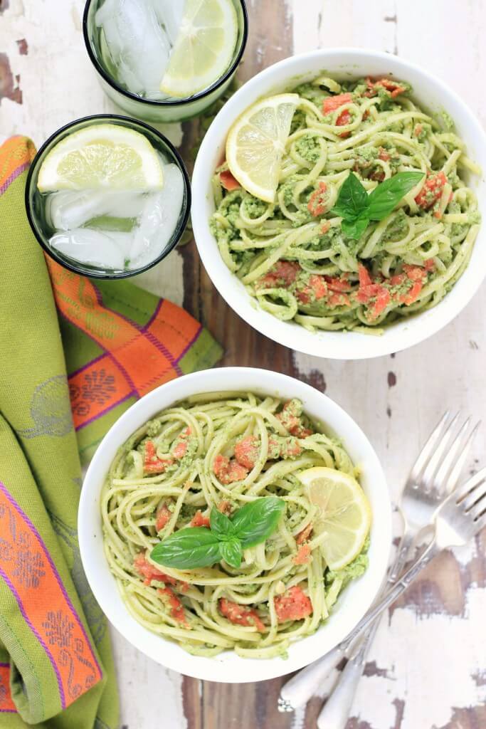 smoked salmon zoodles