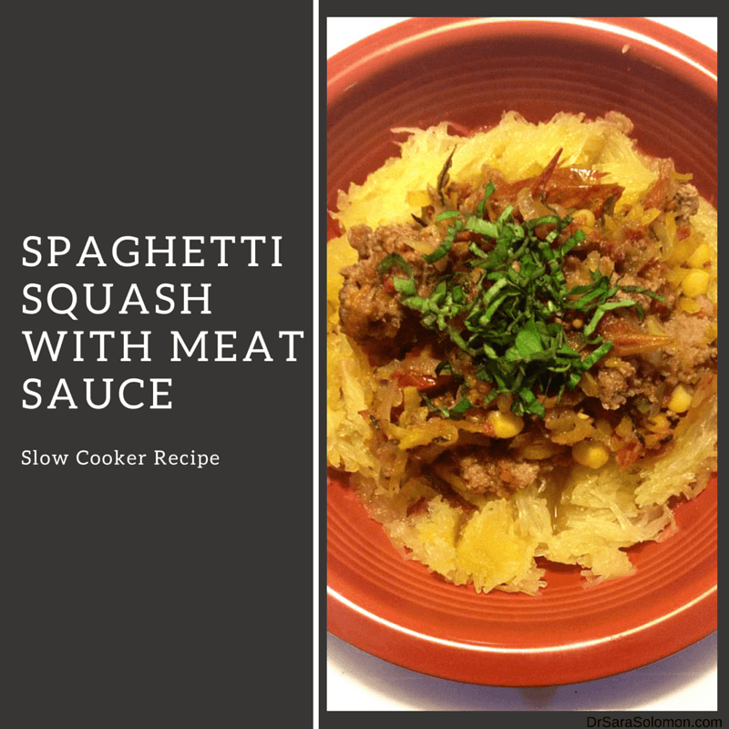 spaghetti squash with meat sauce