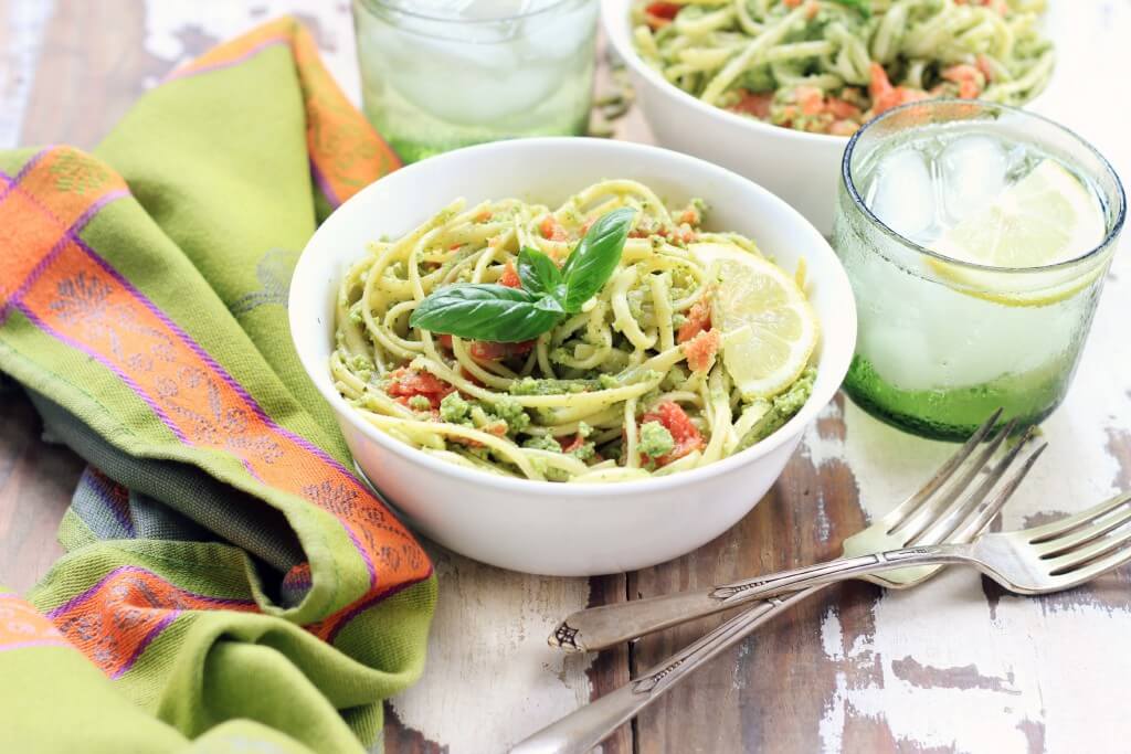 zoodles with avocado pesto