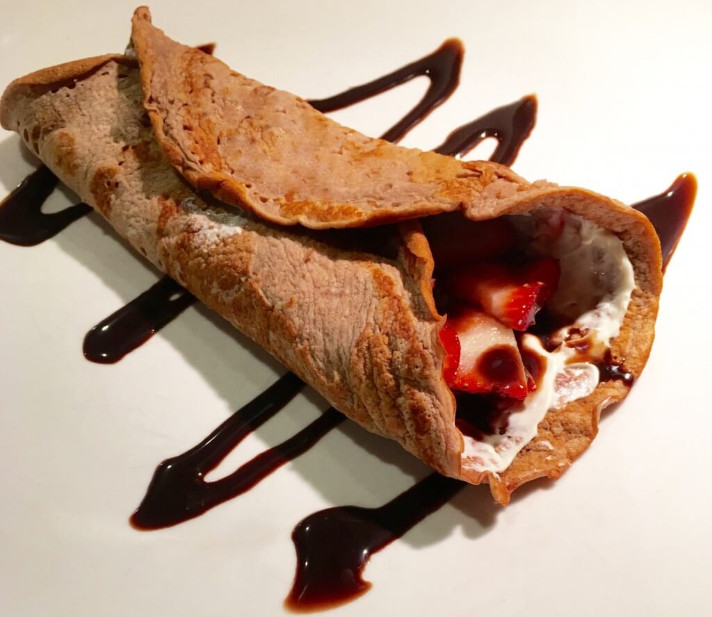 Chocolate Strawberry Crepes