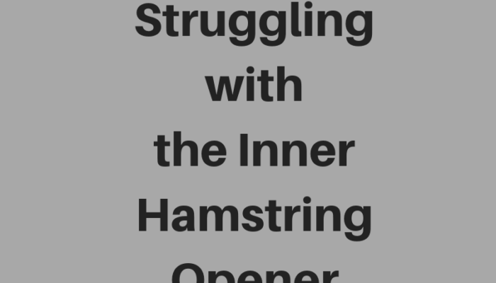 Struggling with the Inner Hamstring Opener