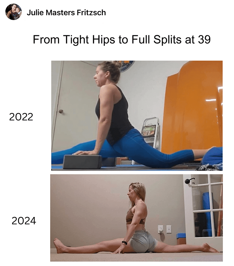 julie splits-min
