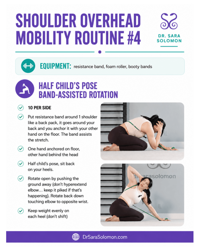 Shoulder overhead mobility routine